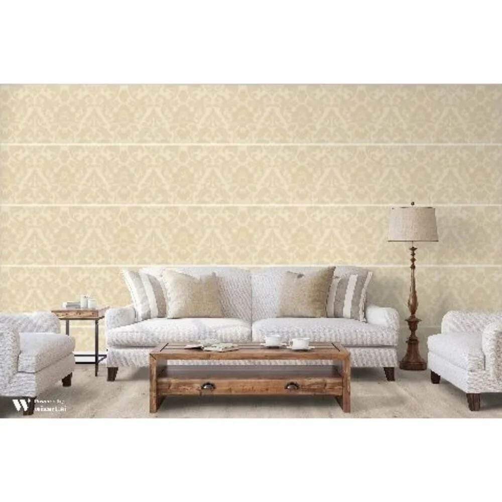 NEW Norwall Stripes Damasks Wallpaper DS29713 Beige lot of 2 rolls Luxury